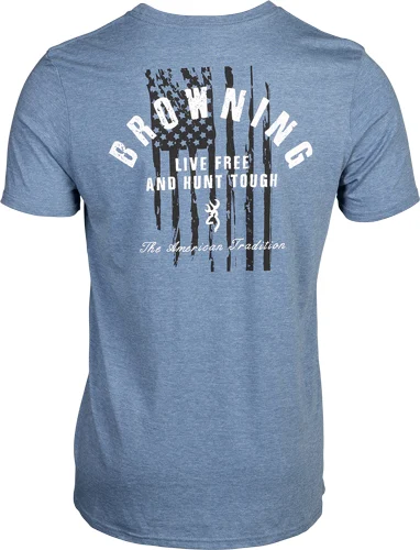 BROWNING SS T-SHIRT HUNT TOUGH - BLUE XXLARGE