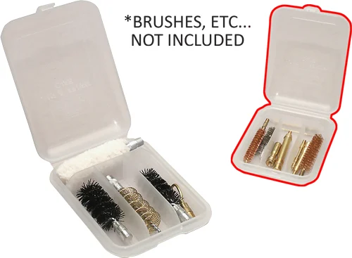 MTM JAG & BRUSH CASE - 4-COMPARTMENTS CLEAR